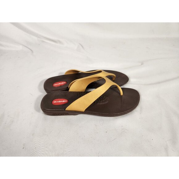 OKABASHI Breeze Fit Flop Sandal Comfort Arch Support Beach Resort US:L USA Made - Picture 2 of 9